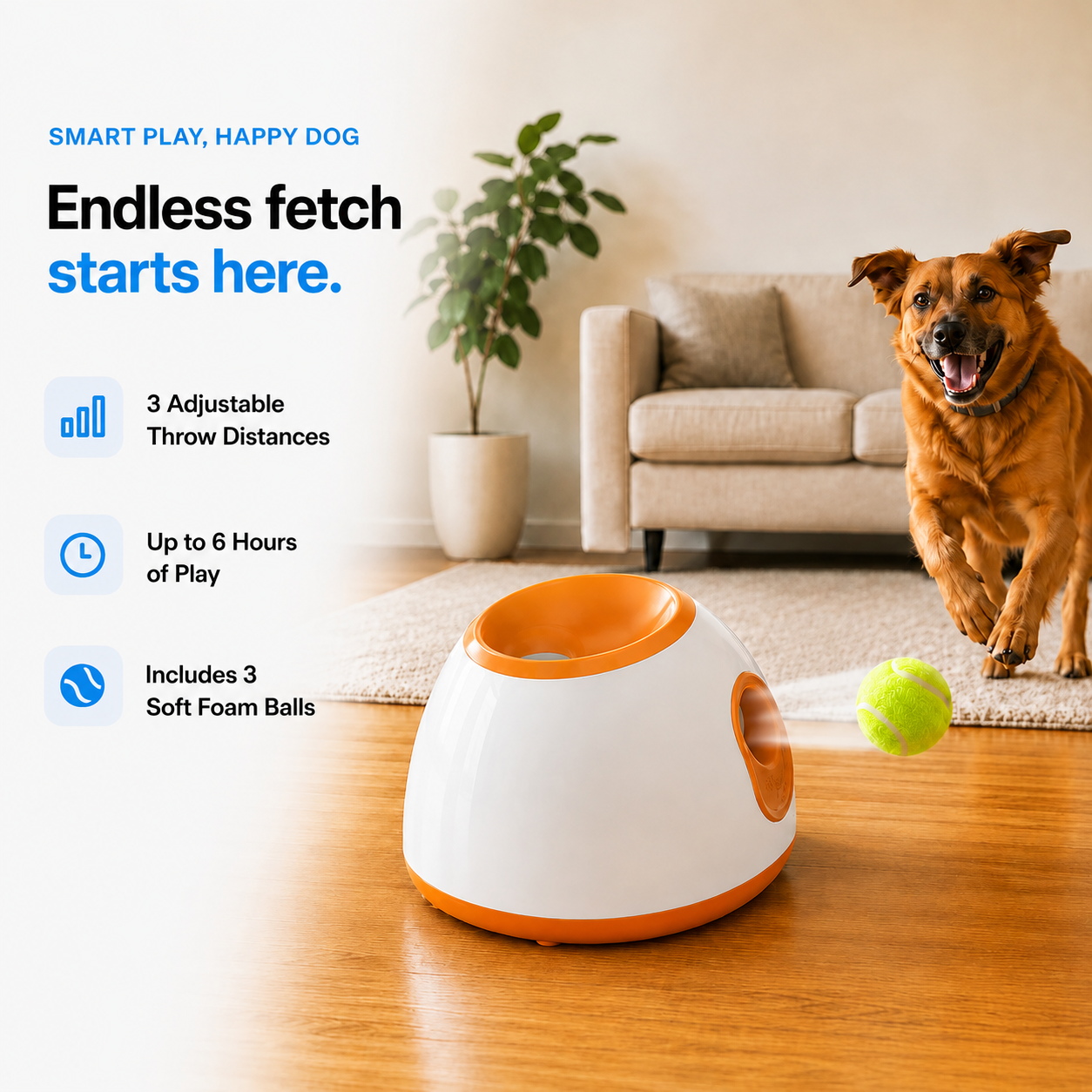 FetchFlow™ Ball Launcher